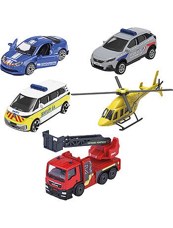 Pack 5 véhicules 1/64ème Majorette SOS
