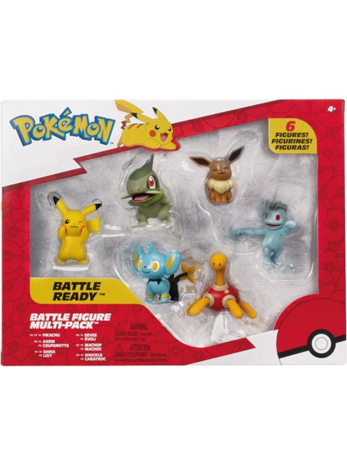 Pack 6 figurines battle pokémon - Kiabi
