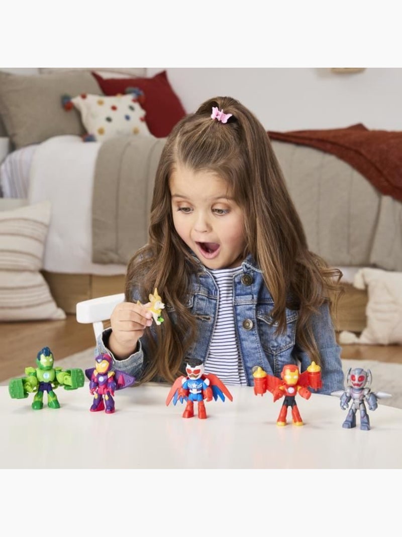 Pack 6 figurines iron man avengers en armure, marvel iron man and his awesome friends, dès 3 ans Rouge - Kiabi