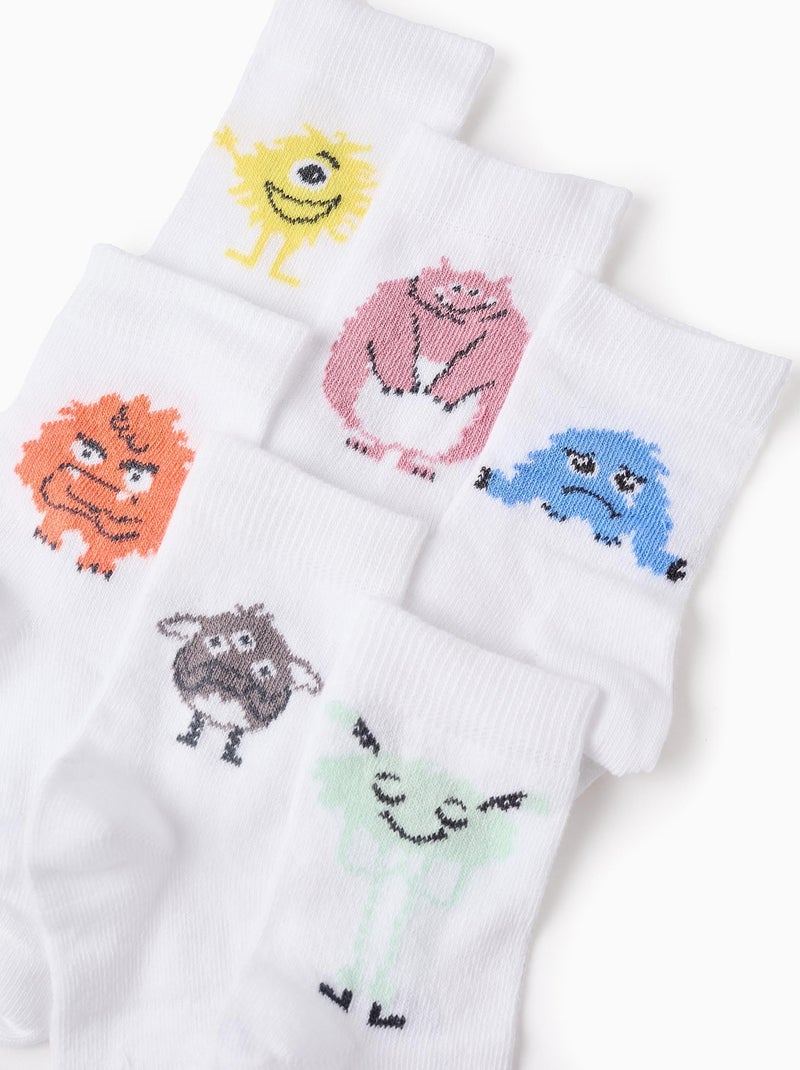 Pack 6 Paires de Chaussettes Blanc - Kiabi