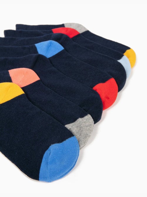 Pack 7 Paires de Chaussettes avec Détails Colorés - Kiabi