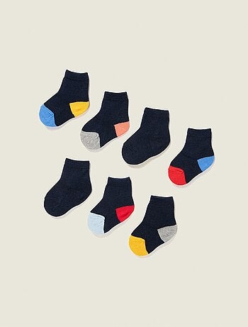 Pack 7 Paires de Chaussettes avec Détails Colorés