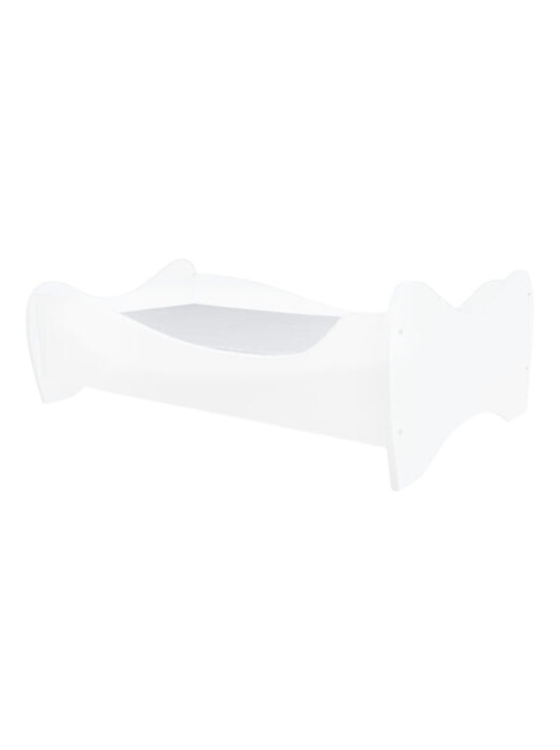 Pack 7en1 Lit Junior blanc 140 cm avec Matelas + Oreiller + Couette + Taie+ Housse de couette +Drap Blanc - Kiabi