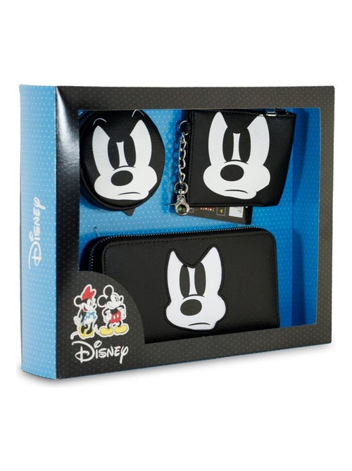 Pack avec Portefeuille + Porte - Disney Mickey Mouse Angry - Noir - Taille Unique - Kiabi