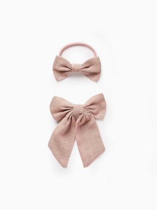 Pack Barrette à Cheveux + Élastique à Cheveux avec Nœuds