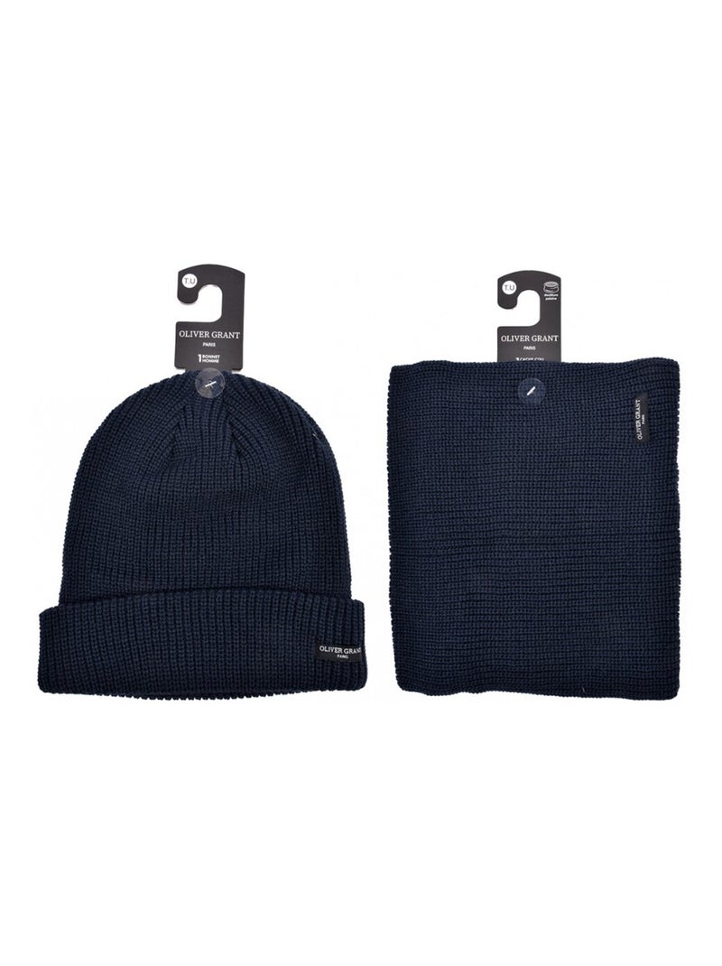 Pack Bonnet Tour de Cou Homme OLIVER GRANT - Pack de 4512 Bleu marine - Kiabi