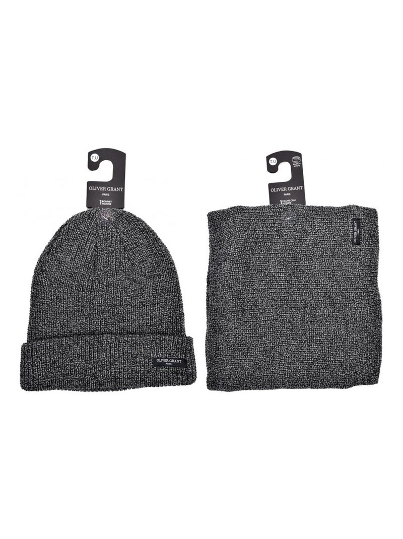 Pack Bonnet Tour de Cou Homme OLIVER GRANT - Pack de 4512 Gris - Kiabi