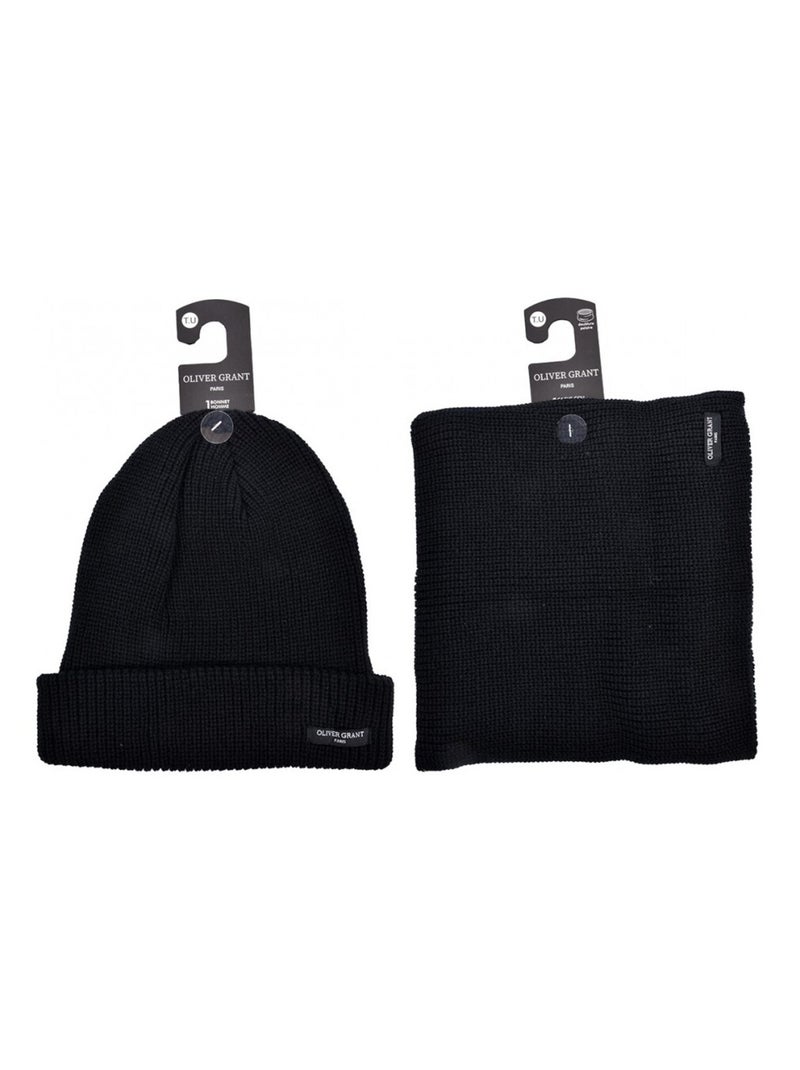 Pack Bonnet Tour de Cou Homme OLIVER GRANT - Pack de 4512 Noir - Kiabi