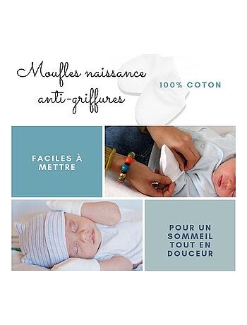 Pack cadeau naissance avec moufles anti-griffures SEVIRA KIDS