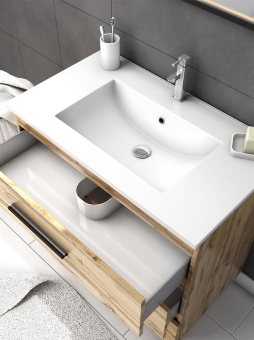 Pack caisson à tiroirs avec vasque et miroir - Kiabi Pack caisson à tiroirs avec vasque et miroir - Kiabi