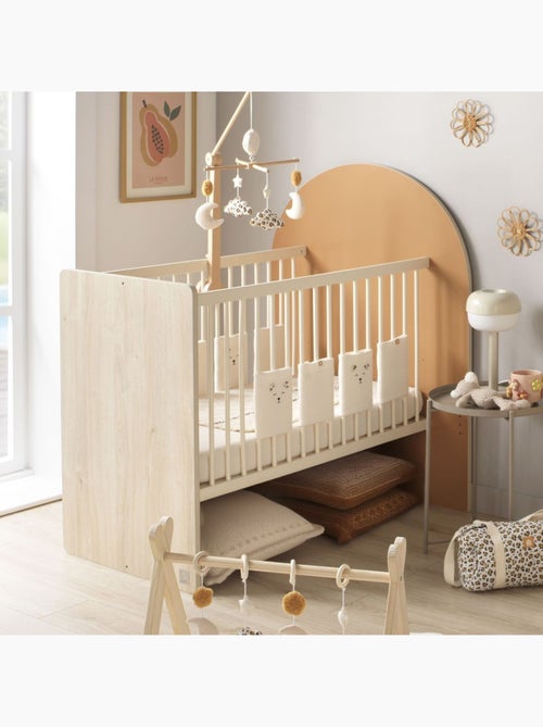 Pack chambre bébé évolutif – Lit 120x60 transformable en 90x190 + commode à langer évolutive en bure - Kiabi Pack chambre bébé évolutif – Lit 120x60 transformable en 90x190 + commode à langer évolutive en bure - Kiabi