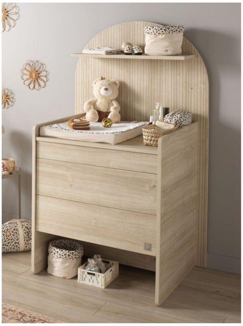 Pack chambre bébé évolutif – Lit 120x60 transformable en 90x190 + commode à langer évolutive en bure - Kiabi Pack chambre bébé évolutif – Lit 120x60 transformable en 90x190 + commode à langer évolutive en bure - Kiabi