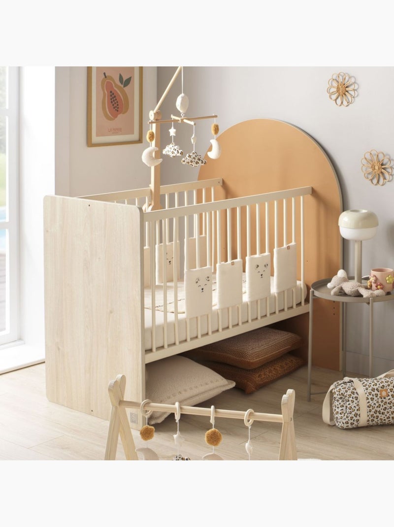 Pack chambre bébé évolutif – lit bébé 120x60 transformable en 90x190 + commode à langer évolutive en Marron caramel - Kiabi
