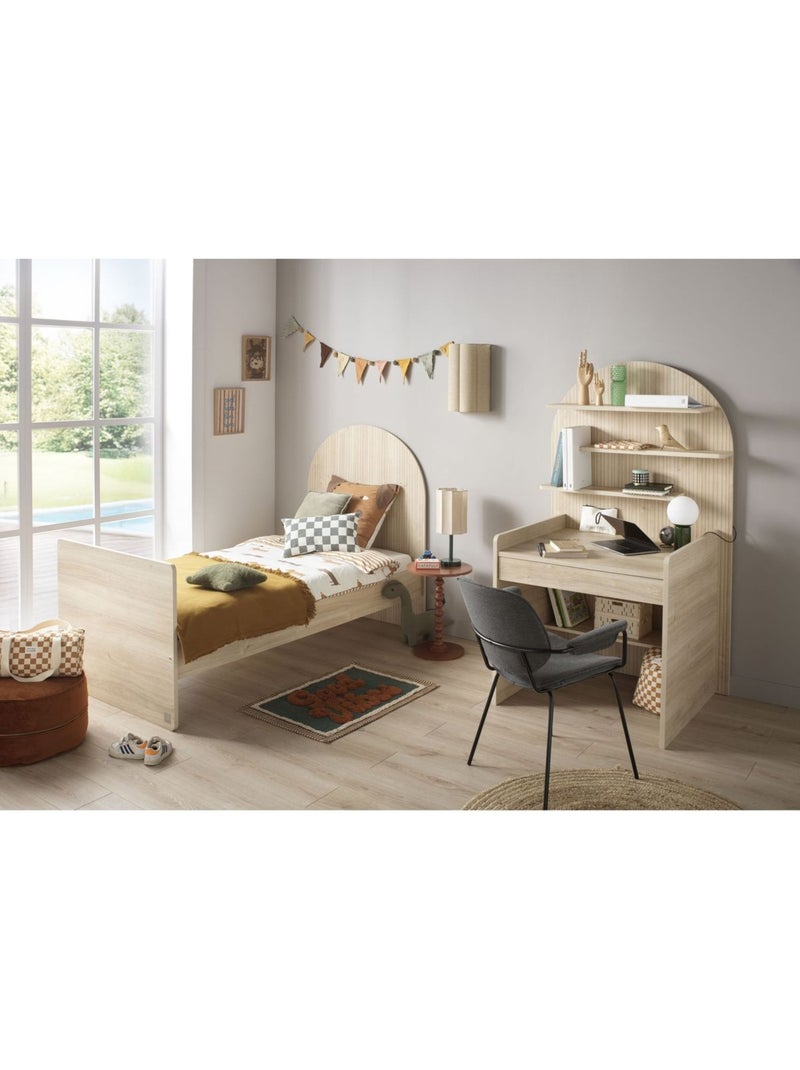 Pack chambre bébé évolutif – lit bébé 120x60 transformable en 90x190 + commode à langer évolutive en Marron - Kiabi