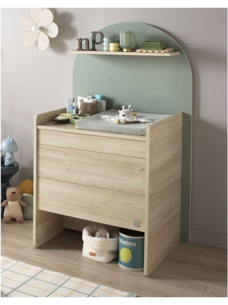 Pack chambre bébé évolutif – lit bébé 120x60 transformable en 90x190 + commode à langer évolutive en Vert - Kiabi