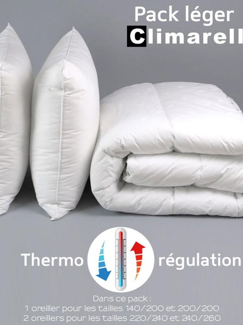 Pack Climarelle® Thermorégulation couette LEGERE + oreiller - DODO - Kiabi