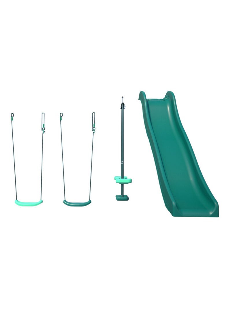 Pack Cocoon SOULET 4 accessoires pour portique H195 cm : 2 balançoires, 1 face à face et 1 toboggan N/A - Kiabi