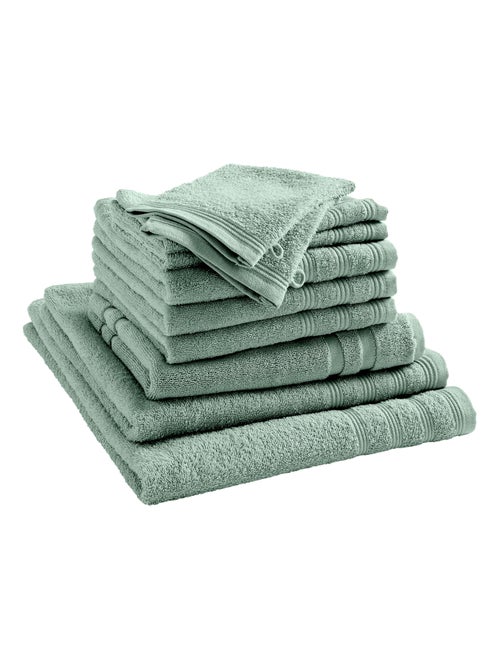 Pack complet 10 pièces "Spa" salle de bain / 400 gr/m² - Couleur: "Spa" Menthe - Kiabi