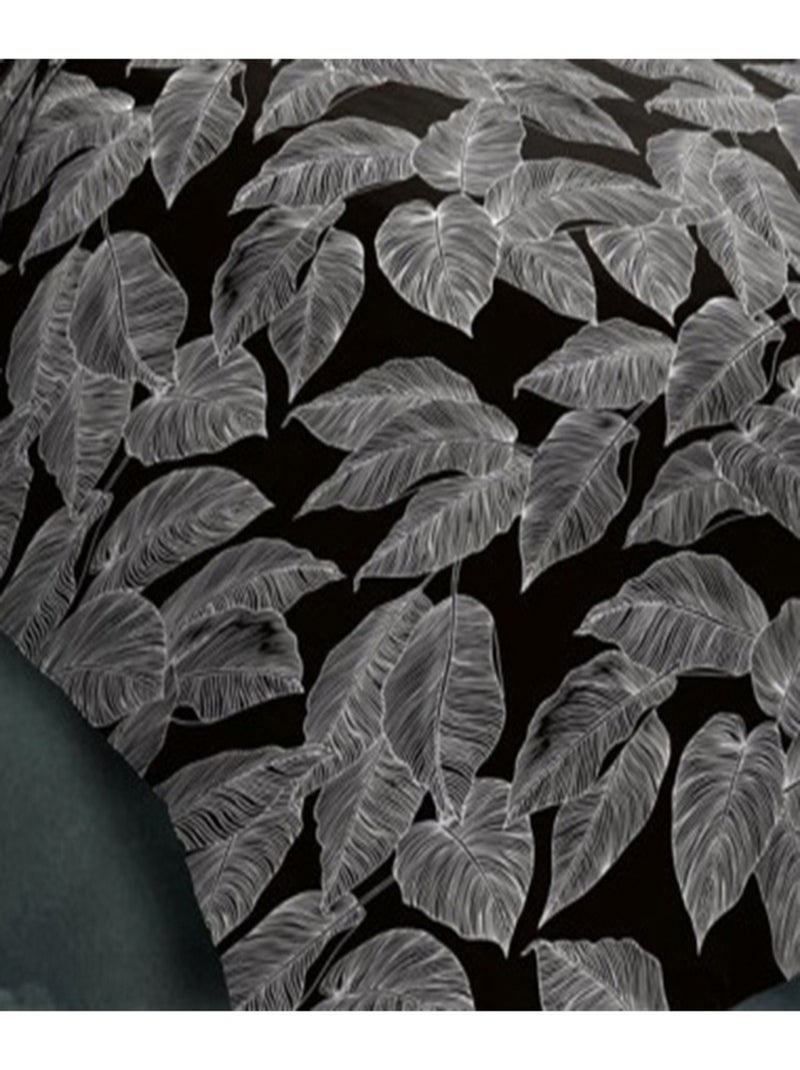 Pack complet Amazonie housse de couette pour lit 140 x 190 cm 100% coton / 57 fils/cm² Noir - Kiabi