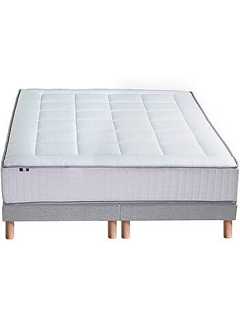 Pack complet avec matelas 28 cm BELLAGIO 2, sommier, oreillers et couette - 2x90 x 200 cm