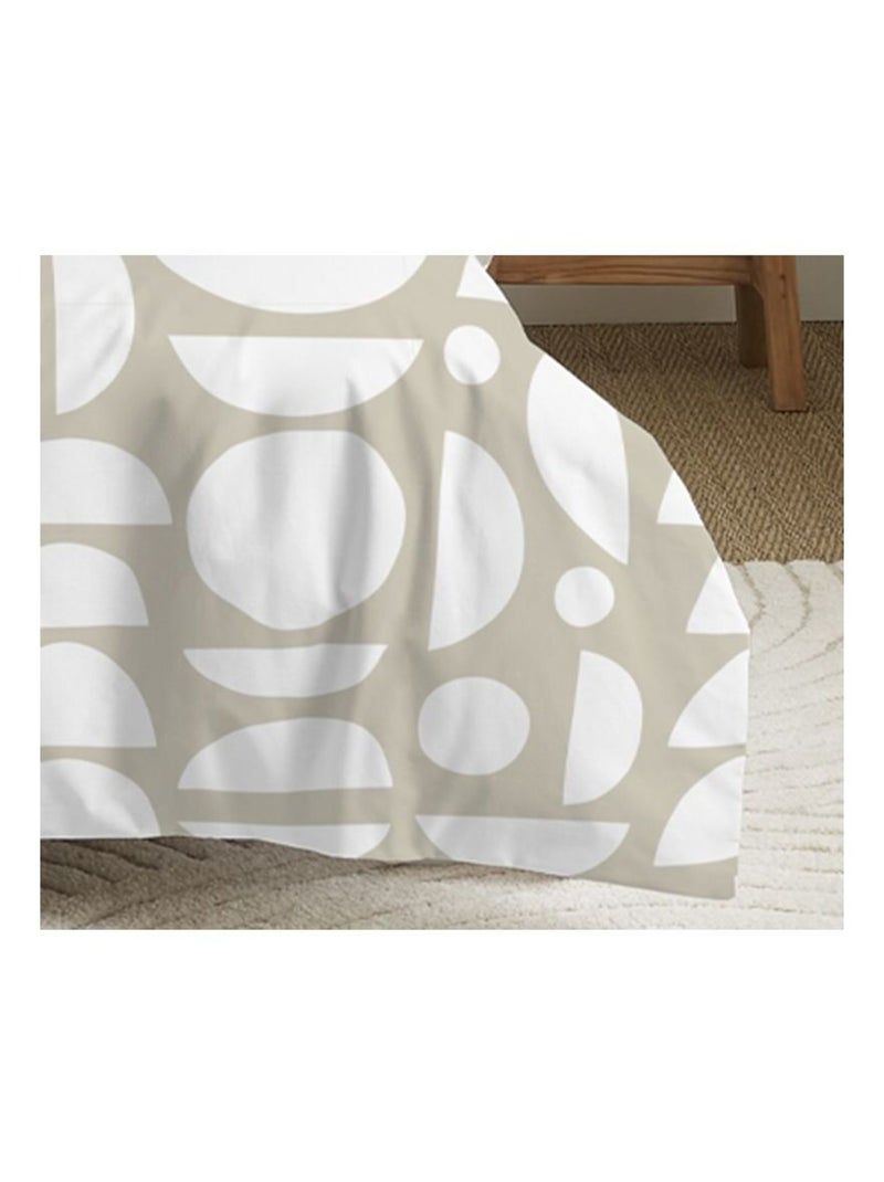 Pack complet Housse de couette - Coton Pur - 100 % Coton 57 Fils/cm² Beige coquille - Kiabi