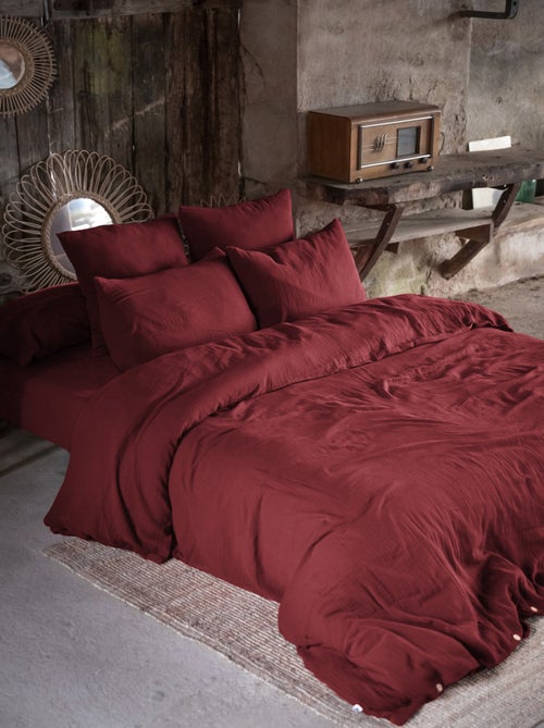 Pack complet Housse de couette - L'effet papillon - 100% gaze de coton 125 gr/m² - Kiabi