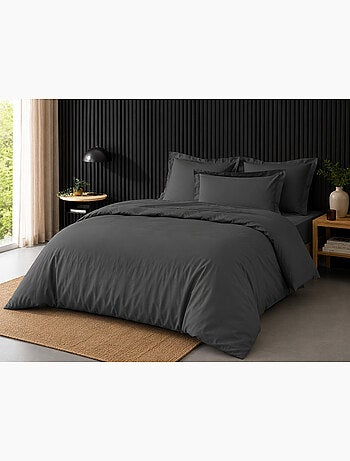 Pack complet housse de couette percale 78 fils pour lit 140 x 190 cm