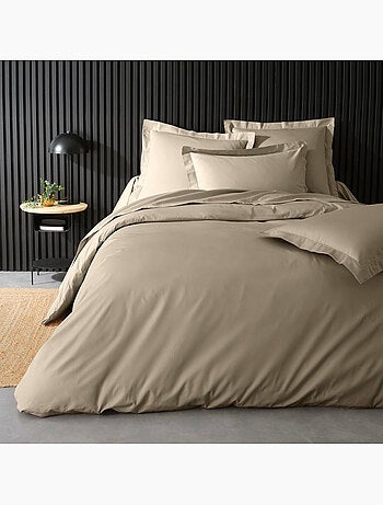 Pack complet housse de couette percale 78 fils pour lit 140 x 190 cm