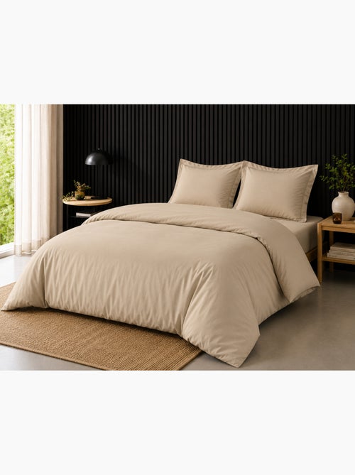 Pack complet housse de couette percale 78 fils pour lit 140 x 190 cm - Kiabi