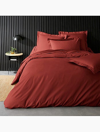 Pack complet housse de couette percale 78 fils pour lit 140 x 190 cm