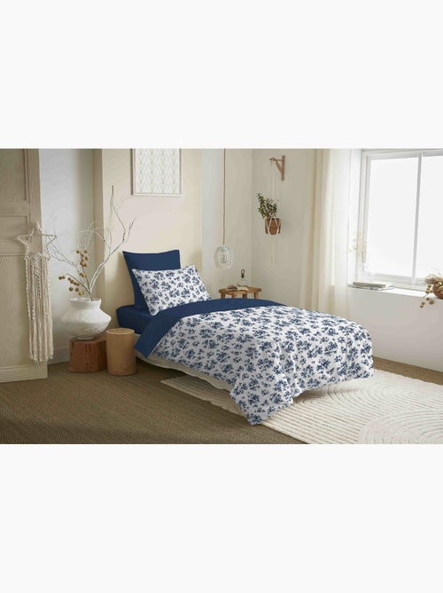 Pack complet housse de couette réversible – Drap housse – 100% coton - Kiabi Pack complet housse de couette réversible – Drap housse – 100% coton - Kiabi