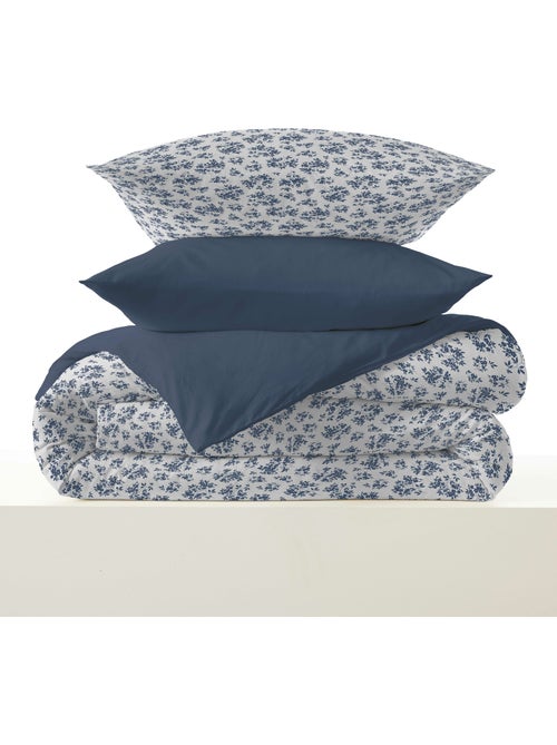Pack complet housse de couette réversible – Drap housse – 100% coton - Kiabi Pack complet housse de couette réversible – Drap housse – 100% coton - Kiabi