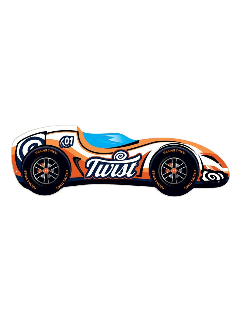 Pack complet Lit enfant Voiture Formule 1 motif Twist Orange - Kiabi