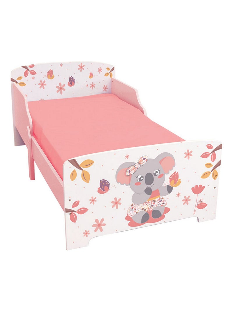 Pack complet Premium Lit enfant Koala Lit+Matelas & Parure+Couette+Oreiller Rose - Kiabi