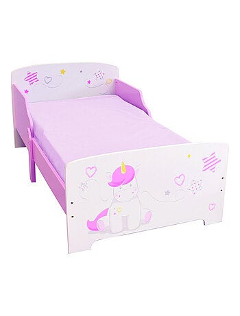 Pack complet Premium Lit enfant Licorne Lit+Matelas & Parure+Couette+Oreiller