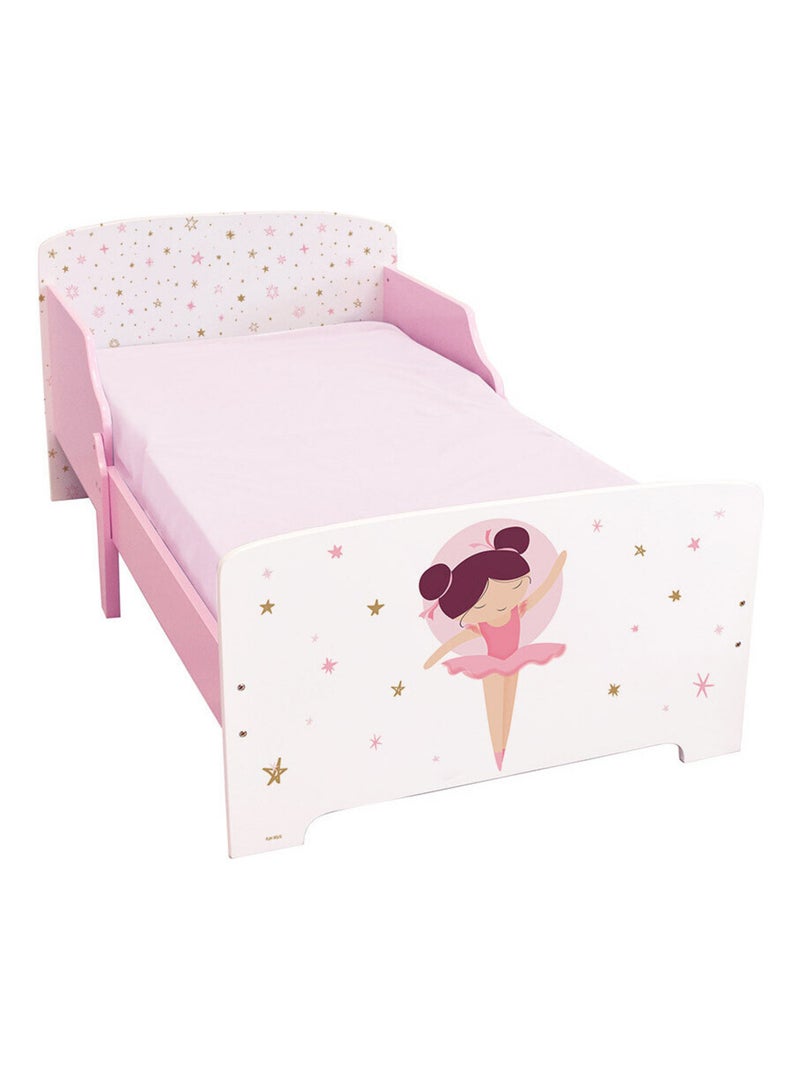 Pack complet Premium Lit junior 140 cm Ballerine Lit+Matelas & Parure+Couette+Oreiller Multicolore - Kiabi