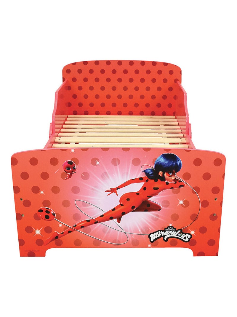 Pack complet Premium Lit junior 140 cm Miraculous Lit+Matelas & Parure+Couette+Oreiller Multicolore - Kiabi