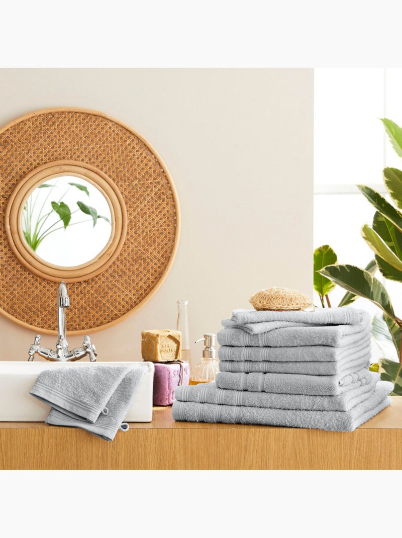 Pack complet salle de bain - Coton Pur - 100% Coton Gris perle - Kiabi