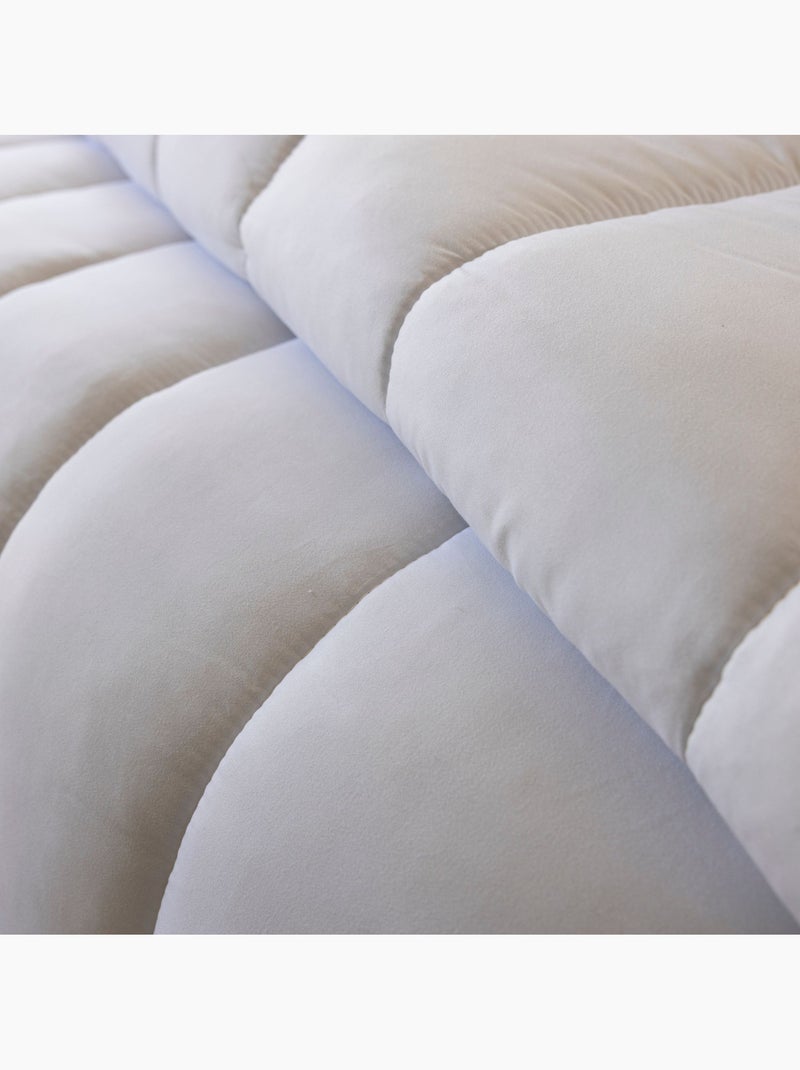 Pack couette chaude hiver et oreiller anti-acariens et anti-bactériens - Terre de Nuit Blanc - Kiabi