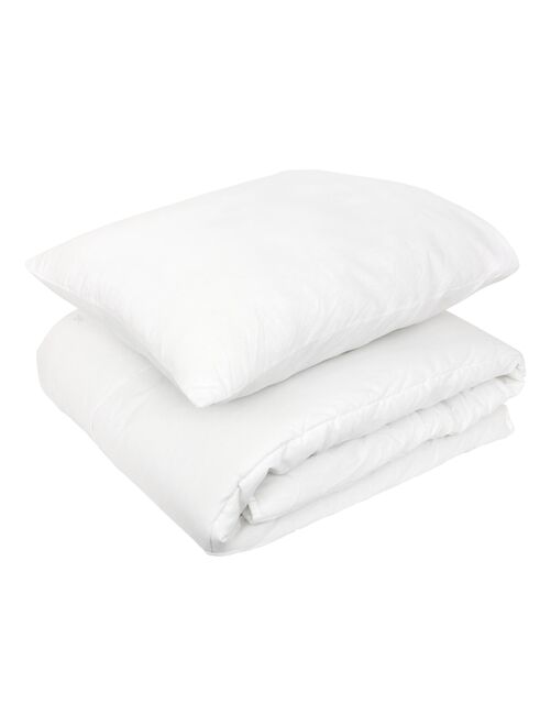 Pack couette et oreiller GAVROCHE polyester Fibre polyester Chaud (hiver) Coton - Kiabi