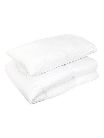 Pack couette et oreiller GAVROCHE polyester Fibre polyester Léger (été) Polyester
