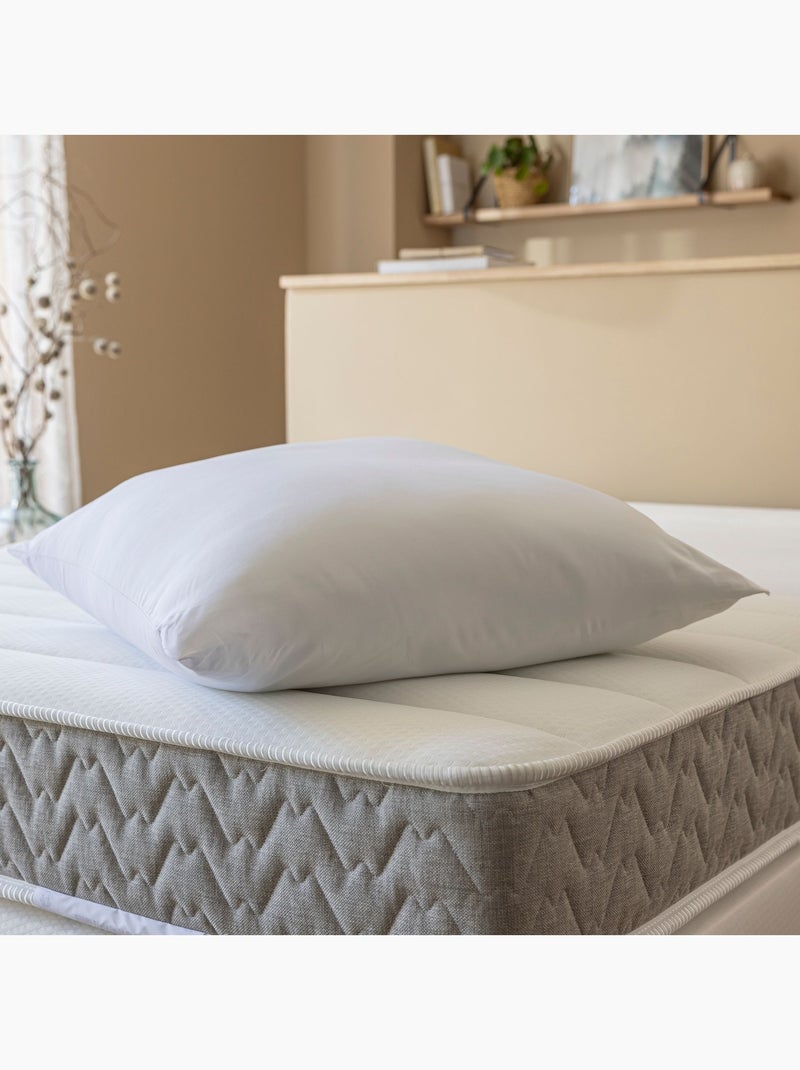 Pack couette été et oreiller anti-acariens et anti-bactériens  - Terre de Nuit Blanc - Kiabi