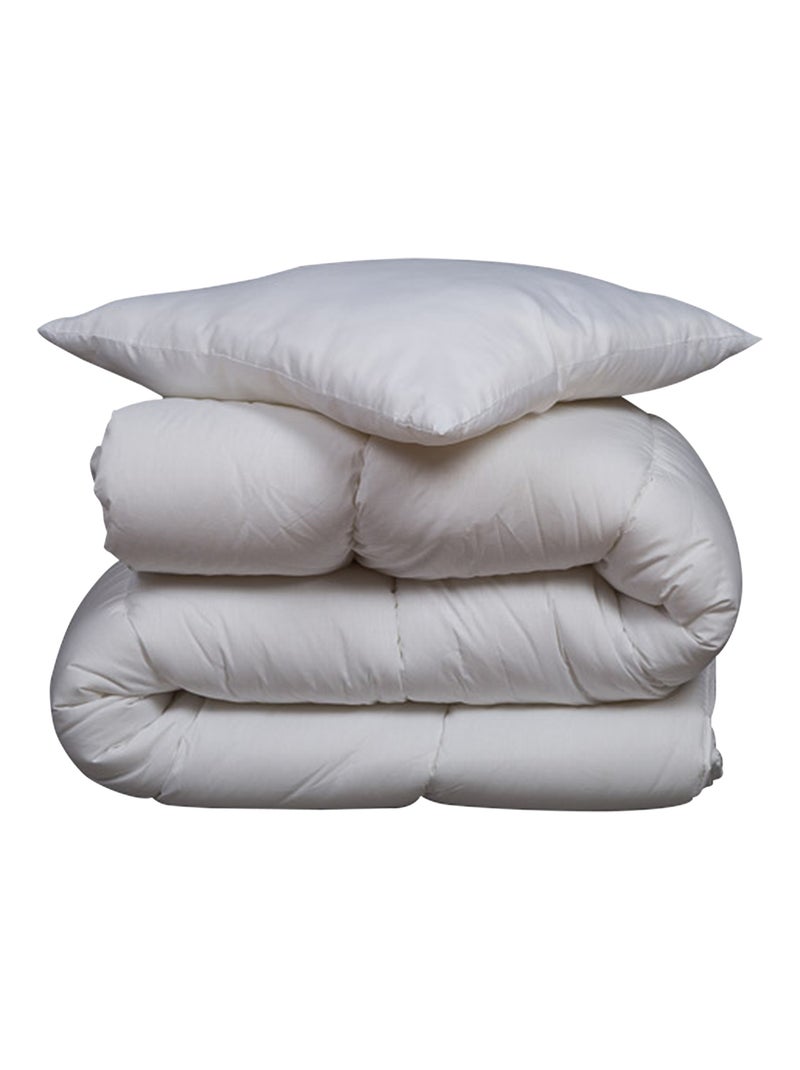 Pack couette mi-saison oreiller antiacariens - Someo Blanc - Kiabi