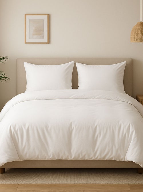 Pack couette, oreillers et parure blanche 240x220 cm - Kiabi