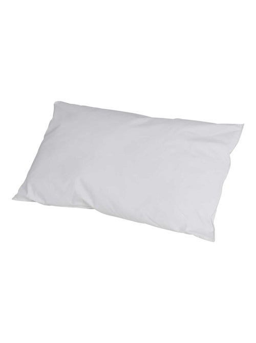 Pack couette/oreiller antiacariens coton blanc 80x120 cm (bébé) - Kiabi