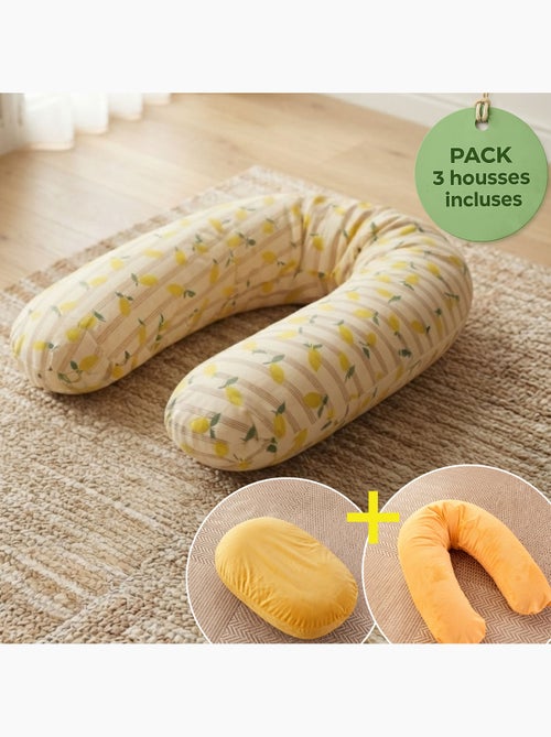 Pack Coussin de Maternit? XXL - 2 Housses + Charlotte - Id?al Grossesse et Allaitement - Kiabi