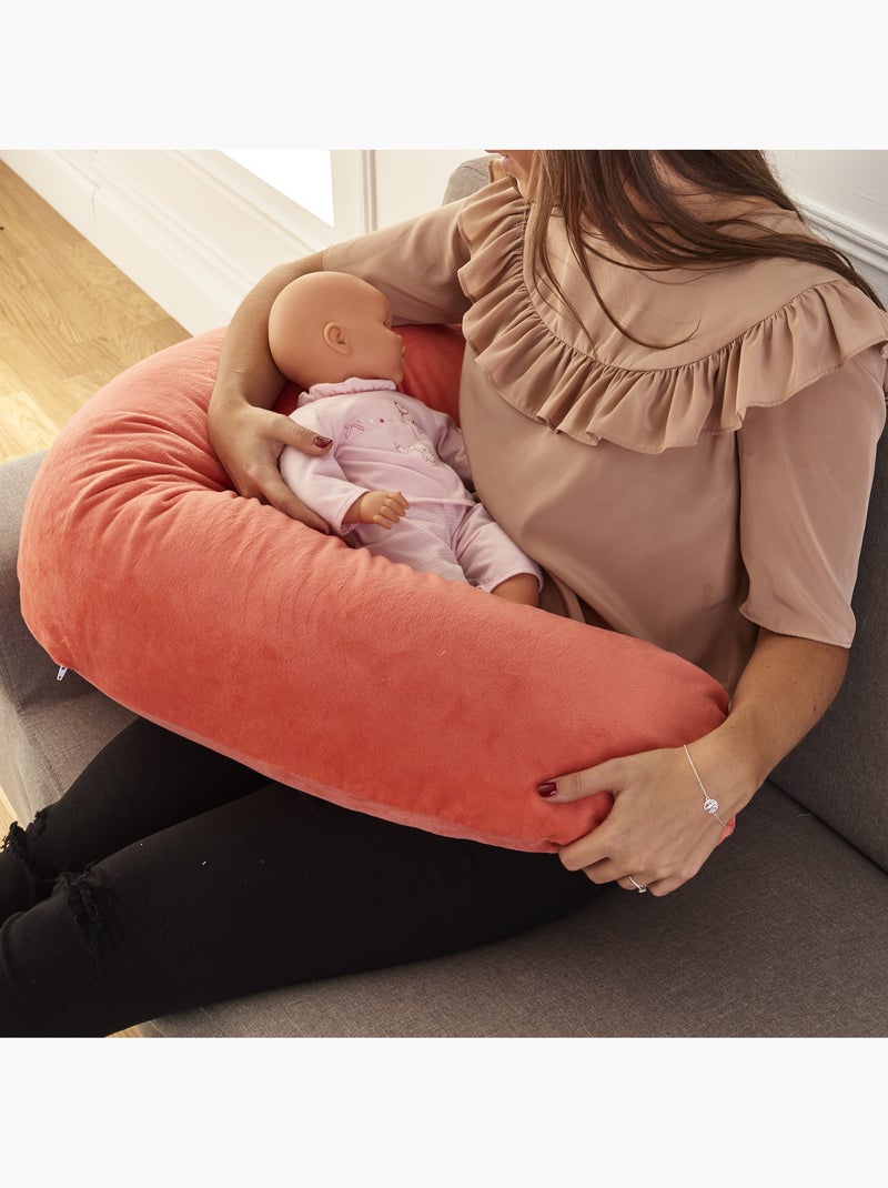 Pack coussin de maternité étoile grise + 1 housse minky Rose - Kiabi