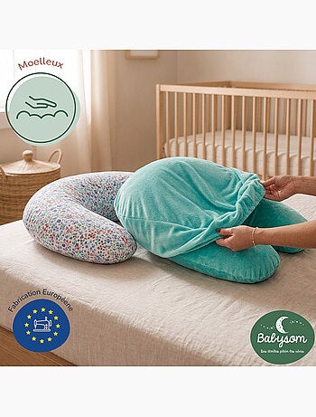 Pack Coussin de Maternité XXL - 2 Housses + Charlotte - Idéal Grossesse et Allaitement