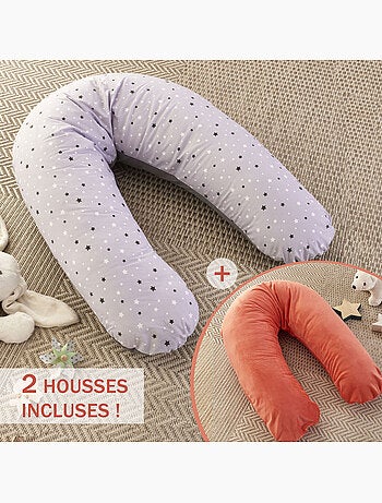 Pack Coussin de Maternité XXL - 2 Housses incluses - Grossesse, Maternité et Allaitement