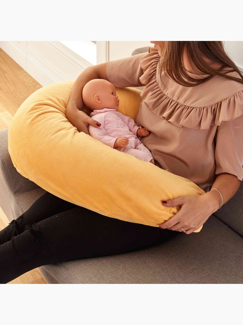 Pack Coussin de Maternité XXL - 3 en 1 | Idéal Grossesse, Allaitement et Pouf pour Enfant Jaune - Kiabi